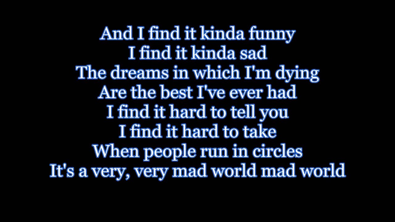 Gary Jules - Mad World Lyrics HD - YouTube