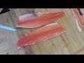 How to butcher whole salmon- How to Fillet a fish-How to deboned salmon-How to clean salmon