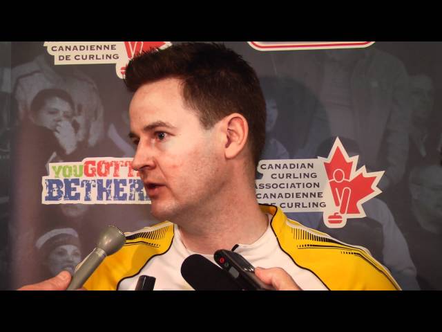 2012 Tim Hortons Brier Draw 14 Media Scrum