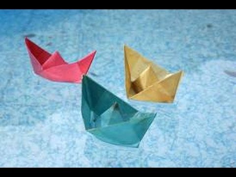 How TO Make Origami Paper BOAT!!!-FLOATS ON WATER!!! - YouTube