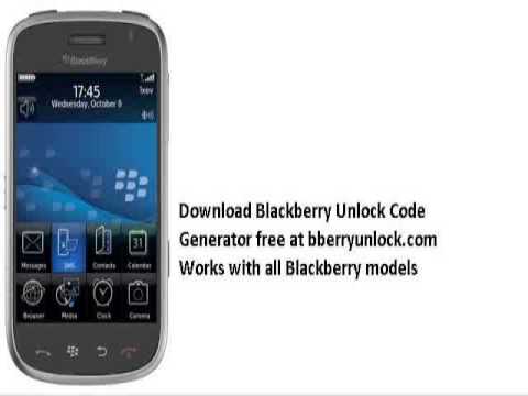 blackberry 9630 unlock codes free - YouTube