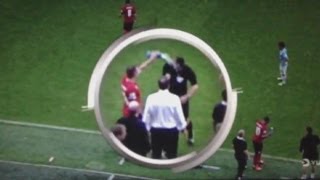 Craig Bellamy douses referee with water Cardiff City vs Manchester City