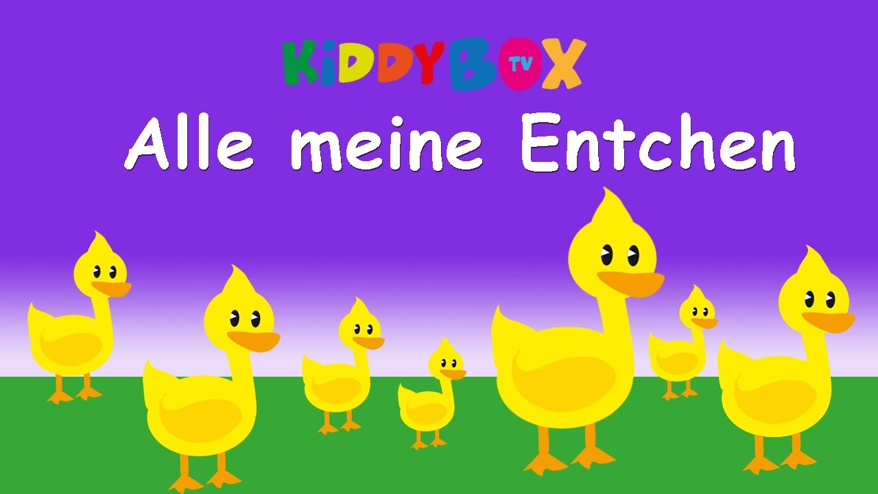 Kinderlieder zum Mitsingen Alle meine Entchen (KIDDYBOX.TV) YouTube