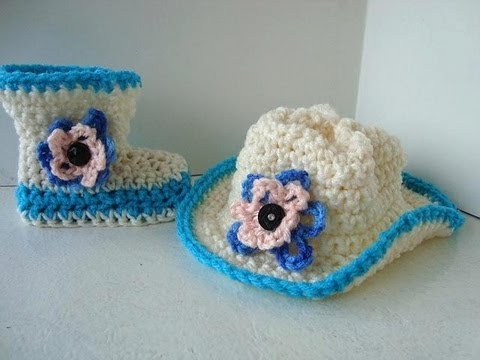 CROCHET A COWBOY HAT, newborn to 3 Months - YouTube