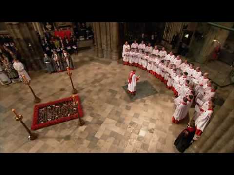 The Choir of Westminster Abbey sing the words of the Remembrance Day poem by 