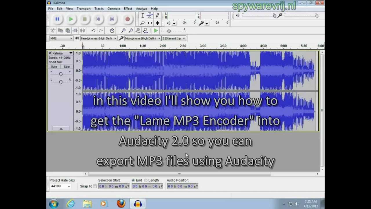 lame mp3 encoder audacity