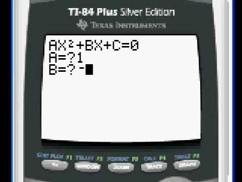 Suchbegriffe für Quadratic Equations on the TI-83+, TI-84+