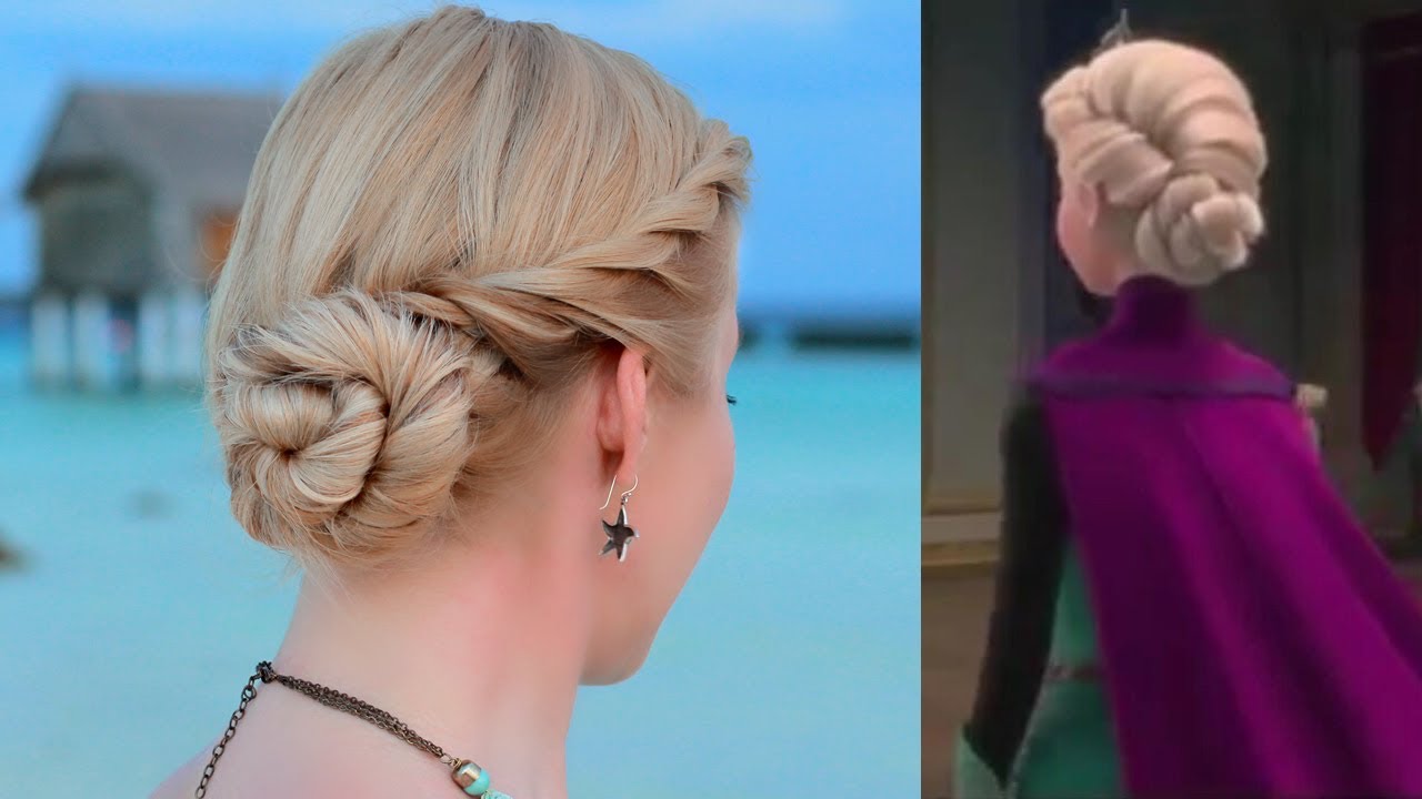 Tuto coiffure soirée/mariage: chignon bas d'Elsa de la Reine des Neiges