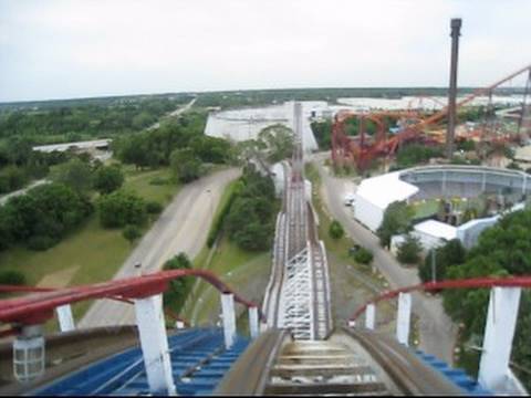 American Eagle Front Seat on-ride POV Six Flags Great America ...