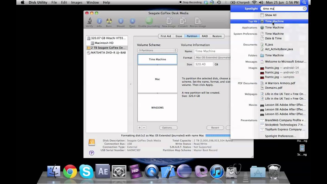 partition a external hard driver for mac