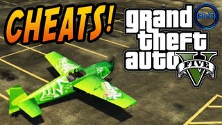 GTA 5 Gameplay CHEATS - CARS, SLOW-MO, PARACHUTE & MORE! (Grand Theft Auto V Cheat Codes)