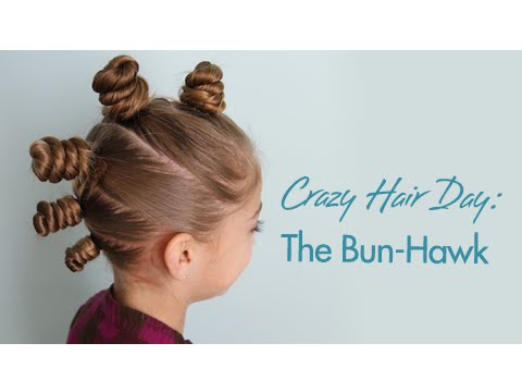 The Bun-Hawk | Crazy Hair Day | Cute Girls Hairstyles - YouTube