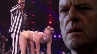 Hank and Marie watch Miley Cyrus at the VMAs (HD)