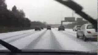 Flash hail storm on the Manchester M60 near Ashton 9/11/2013