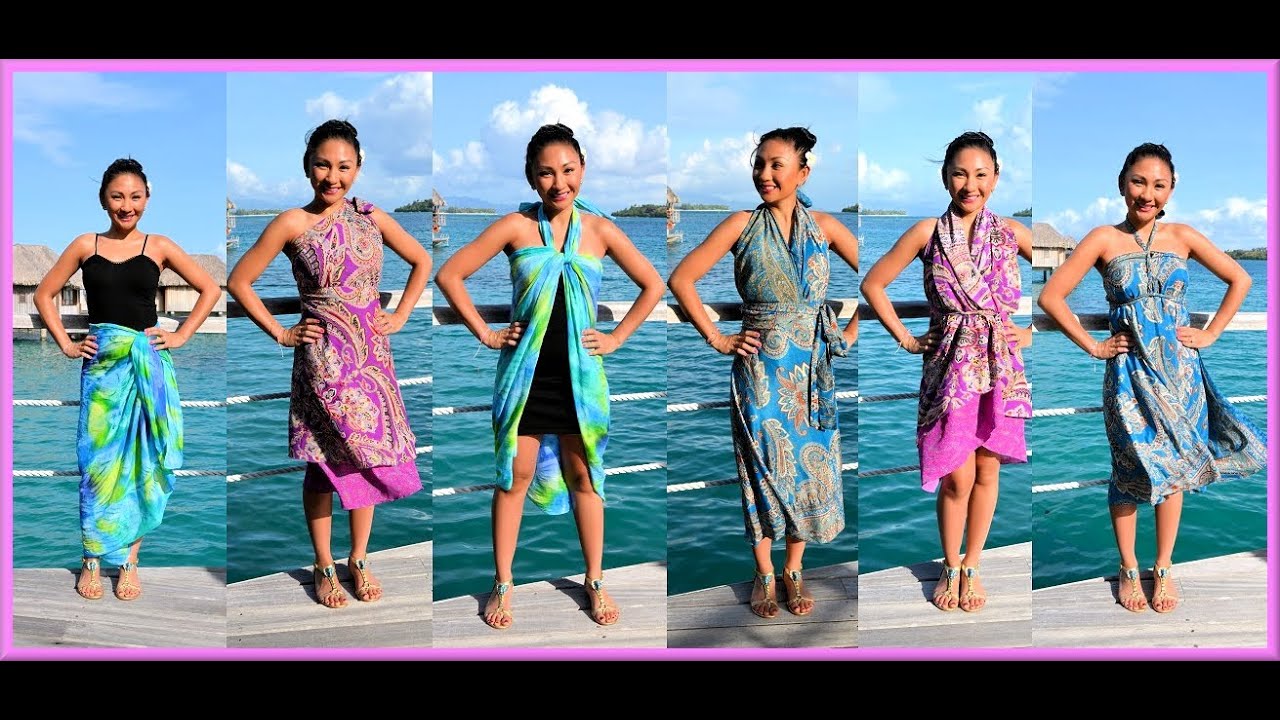 sarong pareo ways convertible wrap wear impressions skirt dresses wraps iris many friends