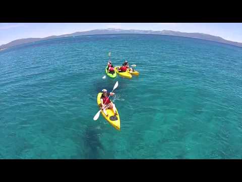 David brought his Phantom Quadcopter Drone to our Lake Tahoe Kayaking trip and got freaking awesome footage. I'm the one in the floppy hat.