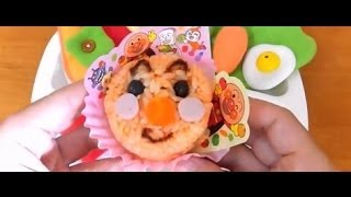 Anpanman Fuwafuwa Lunch Set アンパンマン ふわふわアンパンマンランチセット に アンパンマンのキャラ弁！Kyaraben,Bento