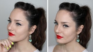 Everyday Glam Makeup: Red Lips and Snow White Skin