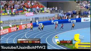 Moscow Usain Bolt 200M Final 19.66 WL World Championships IAAF