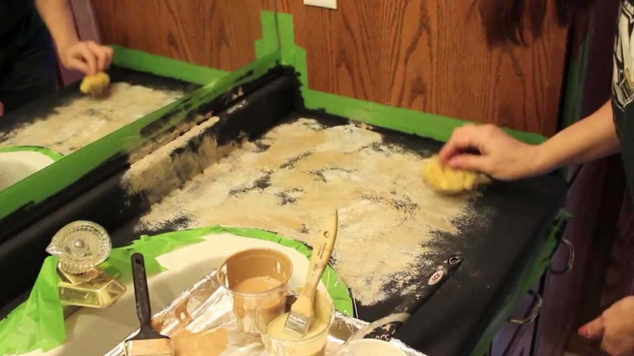 Transforming/Painting Countertops - DIY! - YouTube