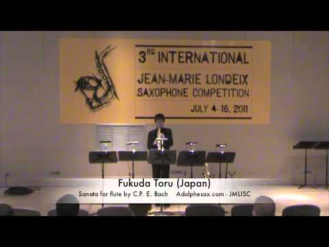3rd JMLISC: Fukuda Toru (Japan) Sonata for flute by C.P.E. Bach