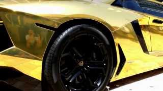 Lamborghini Aventador LP 700-4  Worlds First Gold  SUPERCAR  2012  Better only Lamborghini Veneno