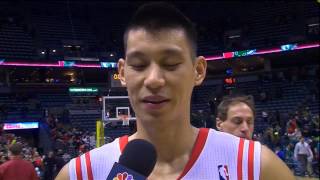 Jeremy Lin court-side interview vs Bucks 林書豪-公鹿賽後場邊訪問  Feb.8,2014