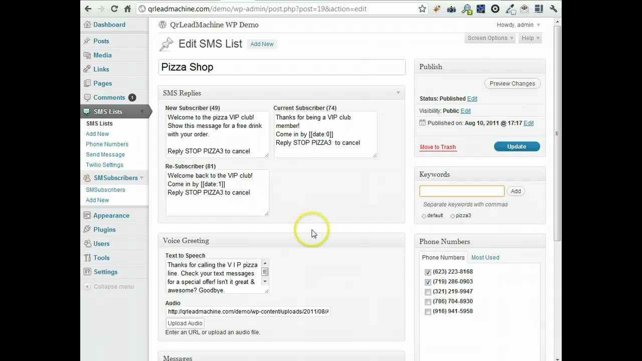 Wordpress Twilio Plugin Overview - YouTube