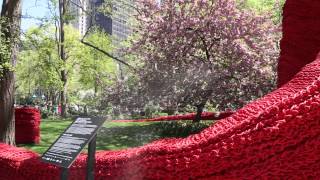 Orly Genger: Red, Yellow and Blue in Madison Square Park