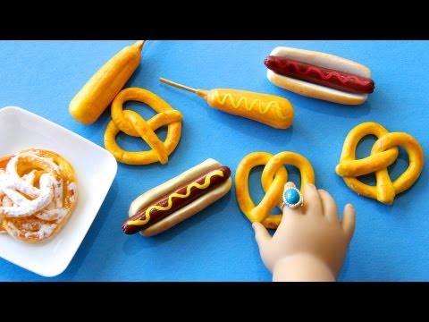 How to Make Doll Carnival Food : Hot Dogs, Funnel Cake, Corn Dogs and