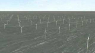 Animation of proposed London Array offshore wind farm