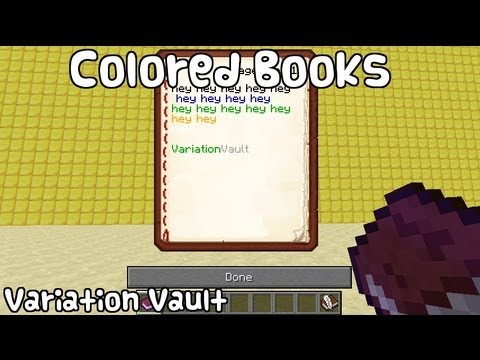 Minecraft Bukkit Plugin - Colored Books - Color custom books with tags ...