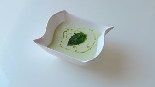 Sopa fría de pepino y yogur