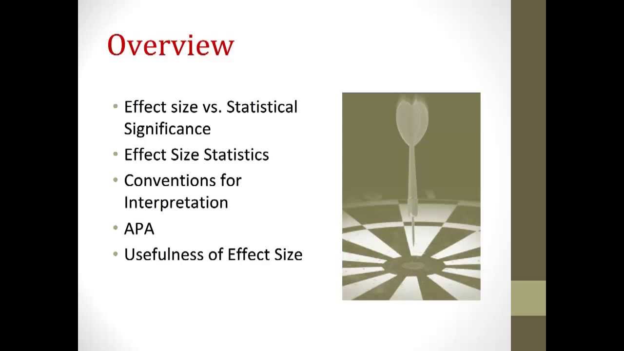 what does effect size show