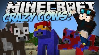 Minecraft | CRAZY COWS! (Flying Cows, Exploding Cows Ender Cows & More!) | Mod Showcase