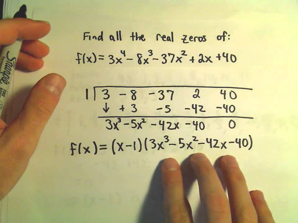 Finding all the Zeros of a Polynomial - Example 3 - YouTube
