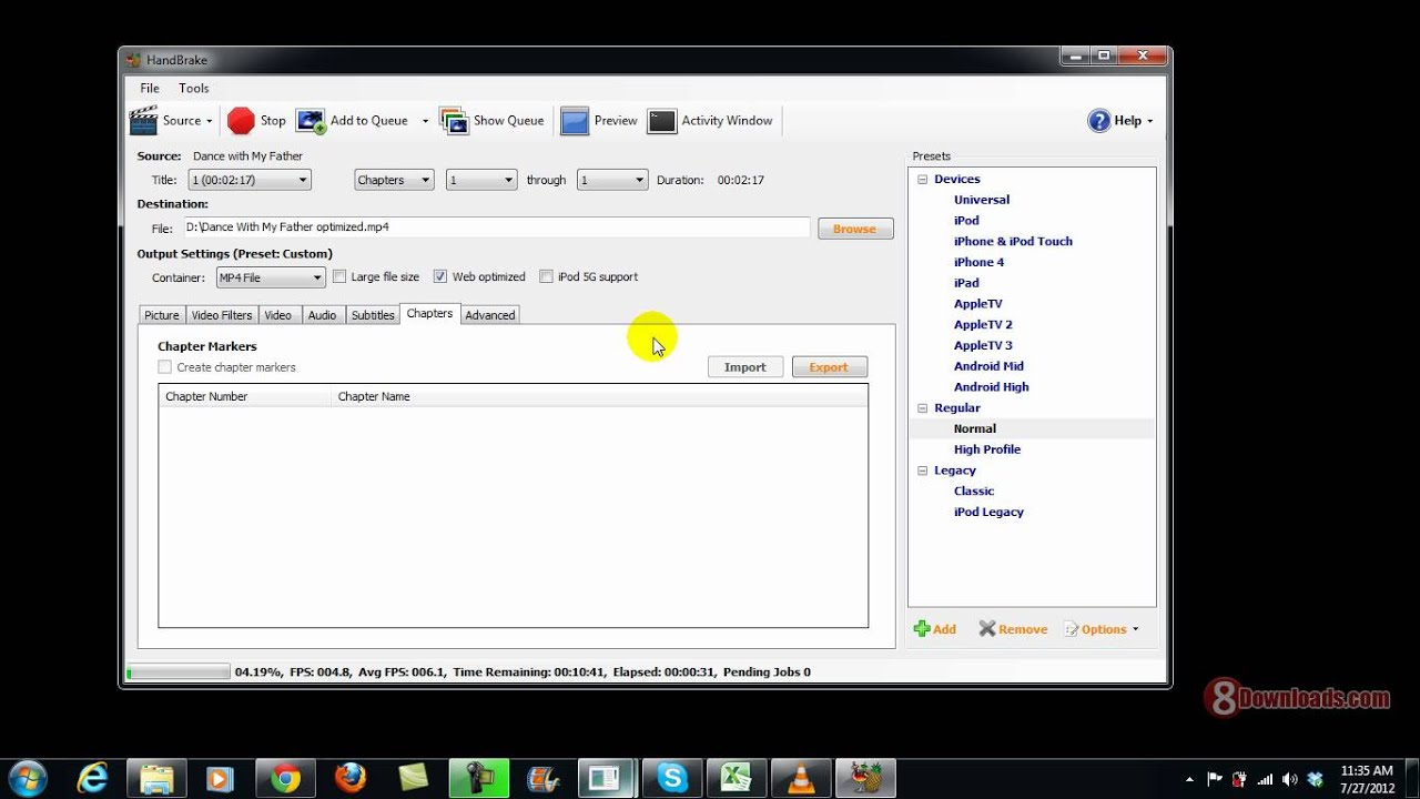 Convert .wmv files to .mp4 using Handbrake - YouTube