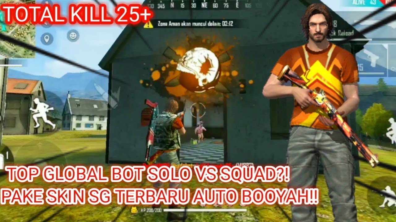 Top Global Bot Solo Vs Squad Pake Skin Sg Terbaru Auto Kill