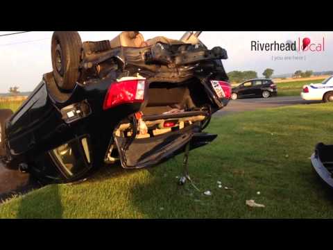 Driver of overturned Subaru uninjured in Riverhead crash