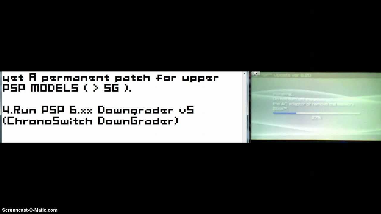 PSP 3000 Downgrade ofw 6.60 to ofw 6.20/6.35 and put cfw 6.20 Pro B10 ...