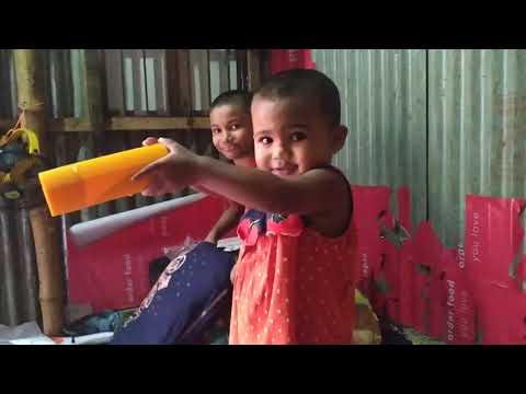 Funny civil defense training in the bed by creative babys.