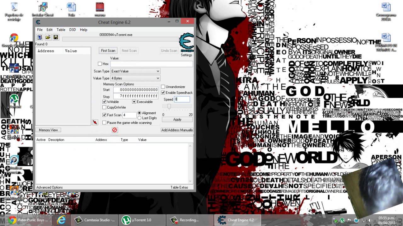 como acelerar el utorrent al maximo con cheat engine - YouTube