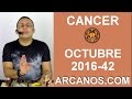 Video Horscopo Semanal CNCER  del 9 al 15 Octubre 2016 (Semana 2016-42) (Lectura del Tarot)