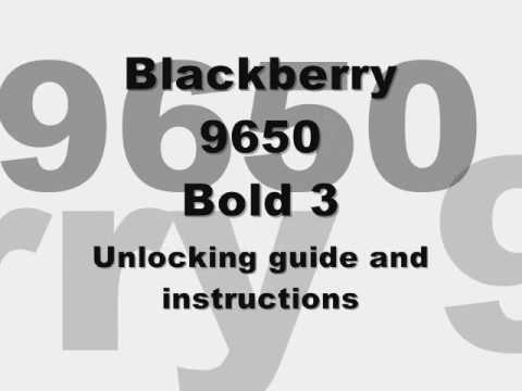 INSTANTLY unlock Blackberry 9650 Bold 3 by code. Instructions for ...