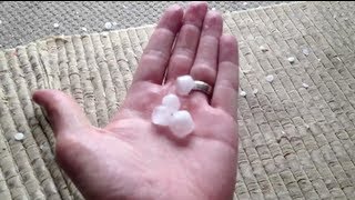 Hail smashes crops