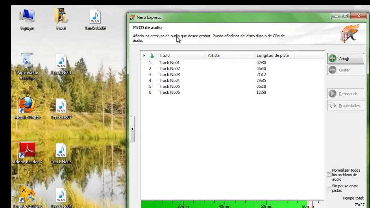 Como grabar un Cd de Audio mp3, wav, wma etc en Nero - YouTube