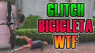 GTA V ONLINE | GLITCH BICICLETA WTF!!? XD | Moroman + Sofy = Desesperación... | Josemi