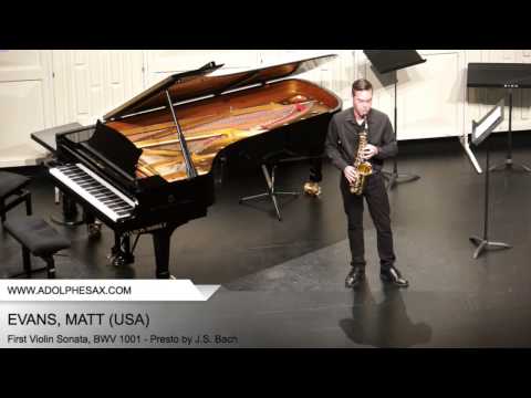 Dinant 2014 - Evans, Matt - First Violin Sonata, BWV 1001 - Presto by J.S. Bach