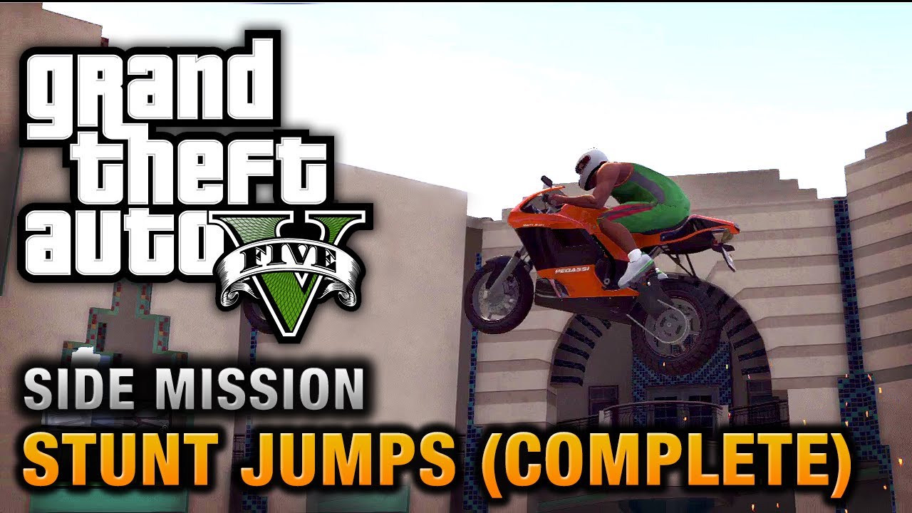 Grand Theft Auto V (GTA V) All Monster Stunt Jump Locations (Show...