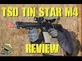DesertFox Airsoft: TSD Tin Star M4 Review with Game Play